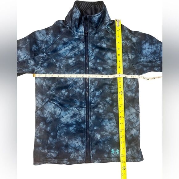 Under Armour Womens ColdGear Storm Infrared Jacket Soft Shell Tie Dye Blue Small - Picture 6 of 7
